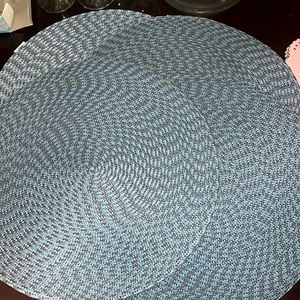 Set of 4 grey spun woven placemats